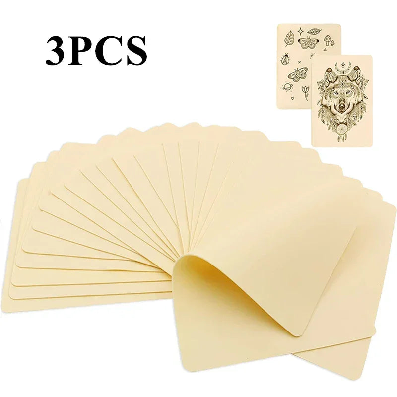 1/3/5pcs Tattoo Blank Practice Skin Eyebrow Gragon Pattern Paint Mixer Makeup Double Sized Synthetic Skin Tattoo Accessories - VitaShops