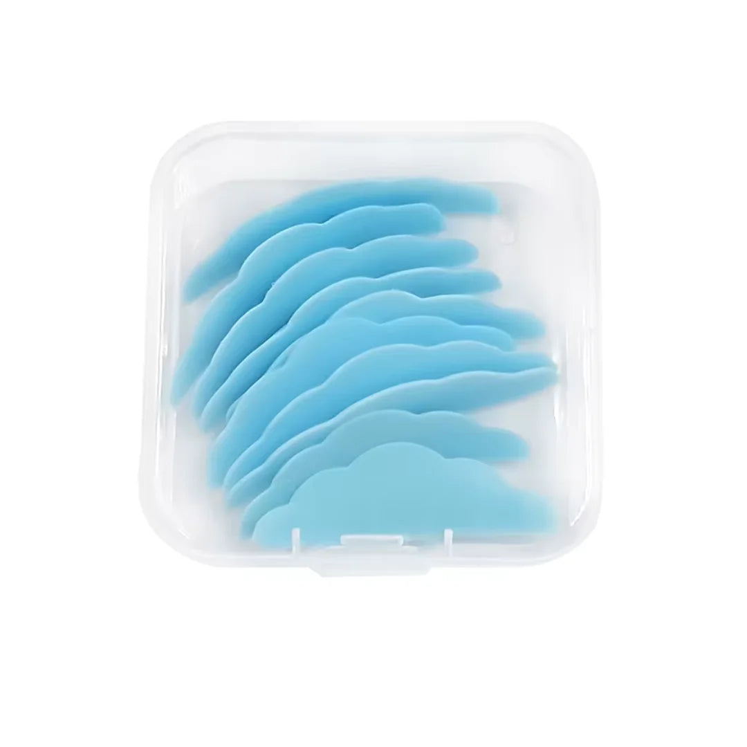 Pads de silicone para lash lift em diferentes tamanhos com caixa acrílica