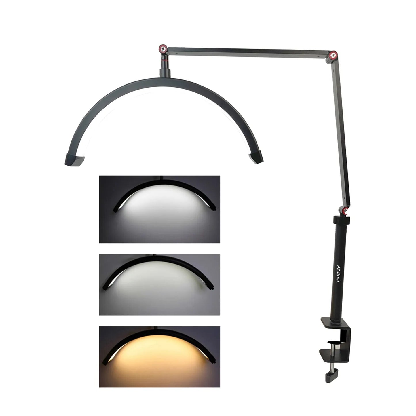 Luz de Piso LED para Vídeo Andoer Meia Lua