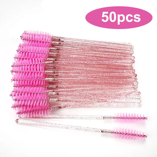 Eyelash Brush Wholesale Spoolies Disposable Mascara Wands Eyebrow Lash Cleaning Brushes Applicator Makeup Tools 50/1000/2000pcs